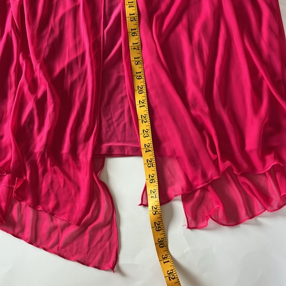 Adele and May woman layered tank top sheer outer layer sleeveless fuscia sz 3X - Picture 13 of 13